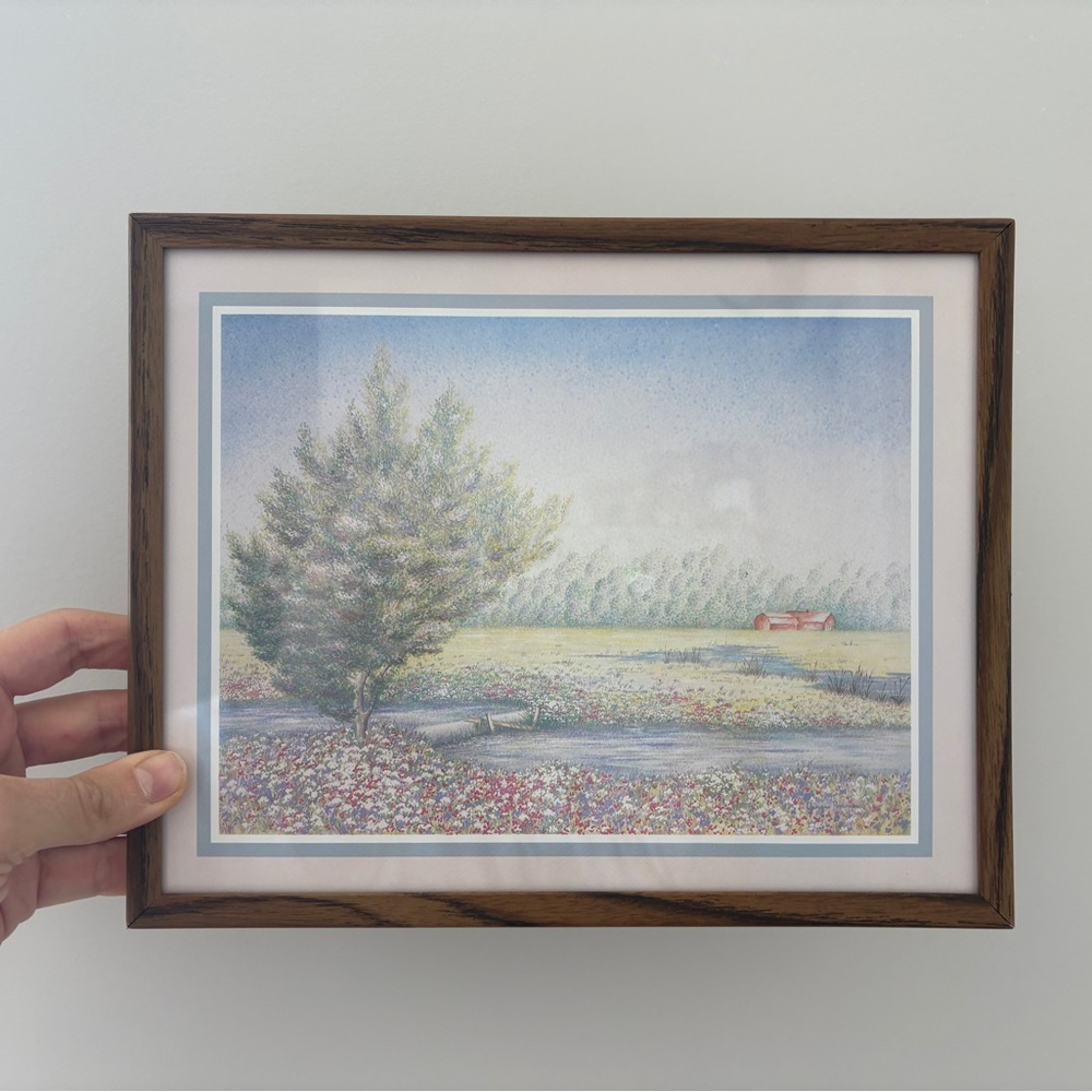 Cottagecore Wall Art Print Vintage Pastoral Farm Scene Painting Gallery Wall